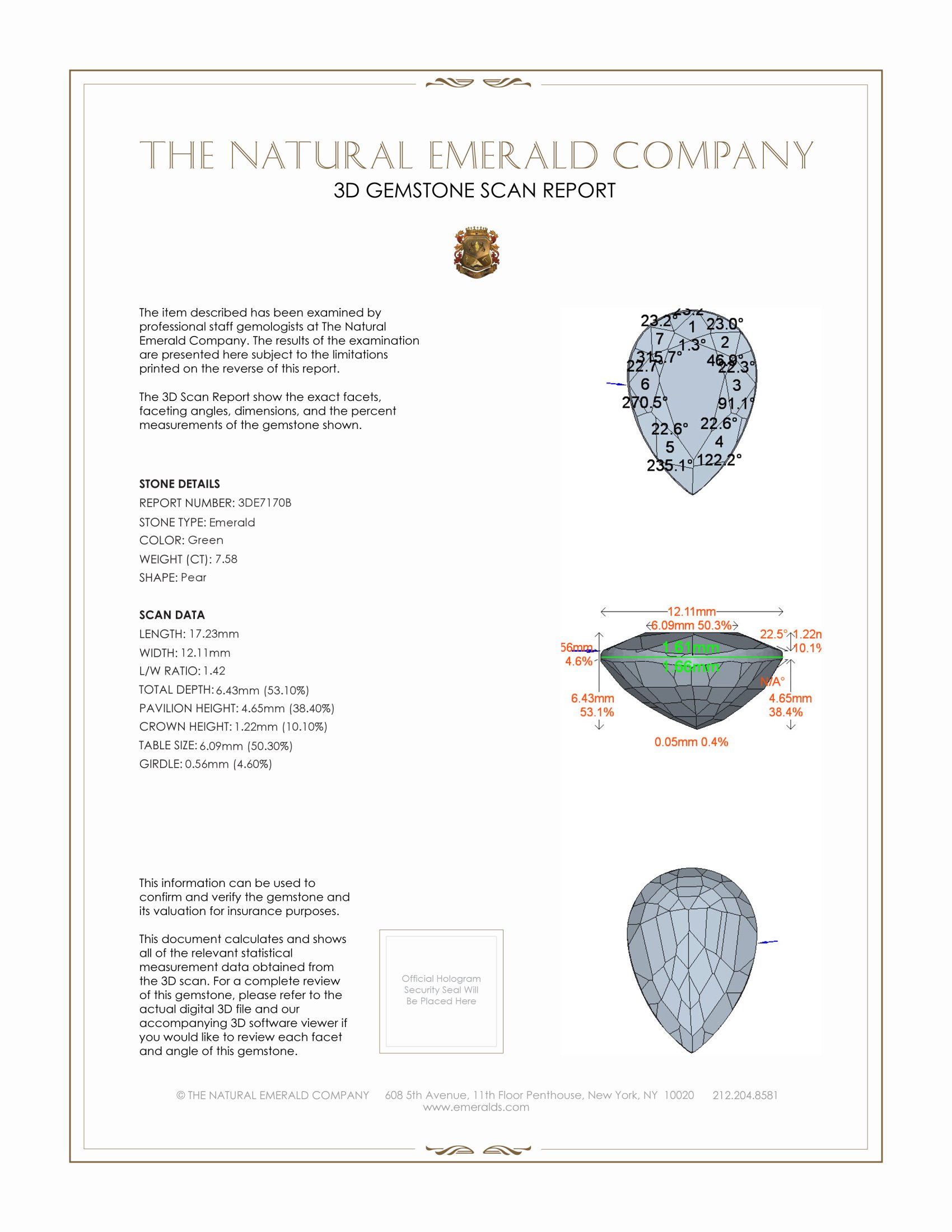 7.58 Ct. Emerald from Zambia