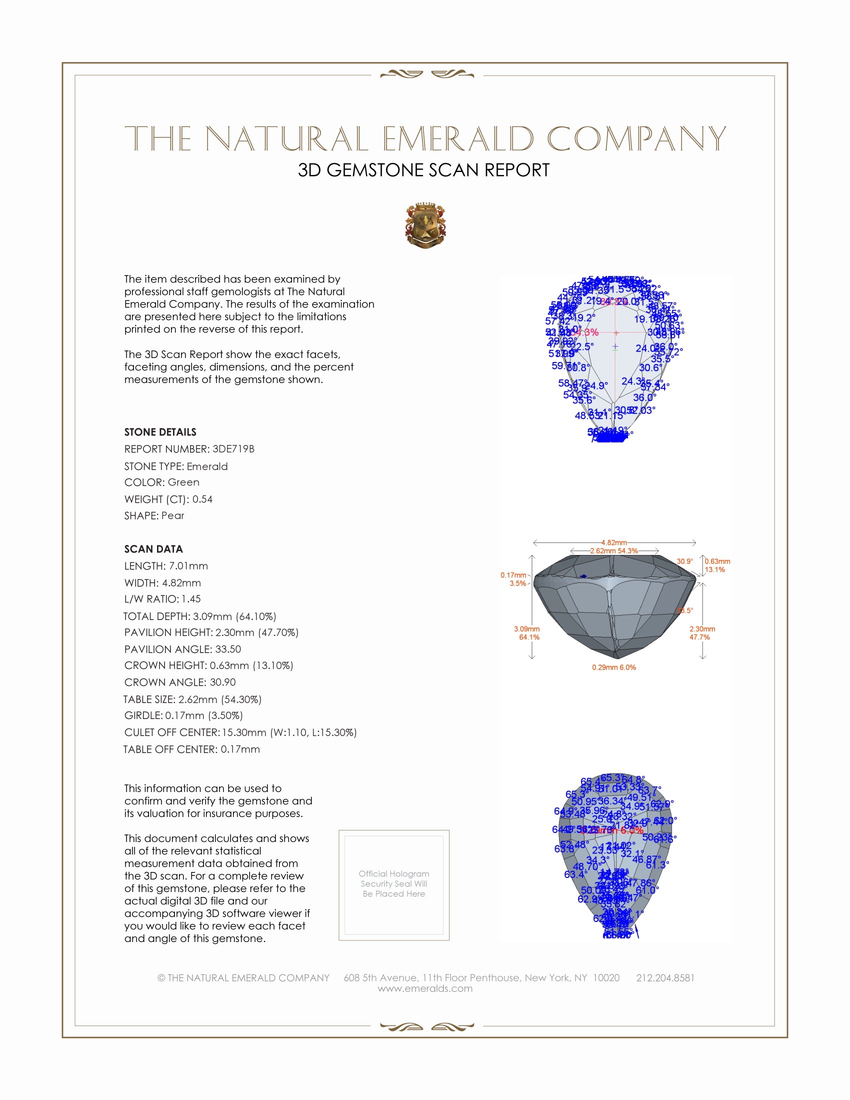 0.54 Ct. Emerald from Zambia