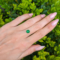 1.18 Ct. Cabochon Emerald from Afghanistan Life Style
