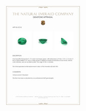 1.73 Ct. Emerald from Zambia Appraisal