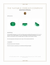 1.64 Ct. Emerald from Zambia Appraisal