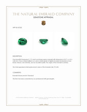 1.72 Ct. Emerald from Zambia Appraisal