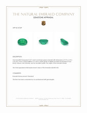 2.07 Ct. Emerald from Brazil Appraisal