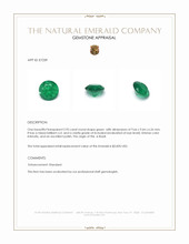 2.95 Ct. Emerald from Brazil Appraisal