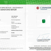 9.11 Ct. Emerald from Zambia Scan Report