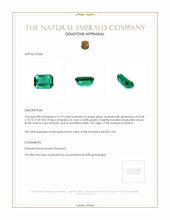 21.23 Ct. Emerald from Zambia Appraisal