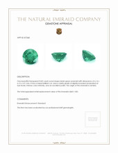 0.82 Ct. Emerald from Zambia Appraisal