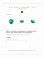 0.72 Ct. Emerald from Zambia Appraisal