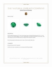 0.72 Ct. Emerald from Zambia Appraisal