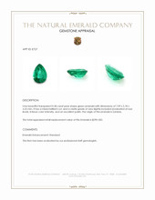 0.58 Ct. Emerald from Zambia Appraisal