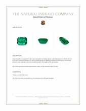 3.58 Ct. Emerald from Zambia Appraisal