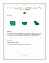 3.58 Ct. Emerald from Zambia Appraisal