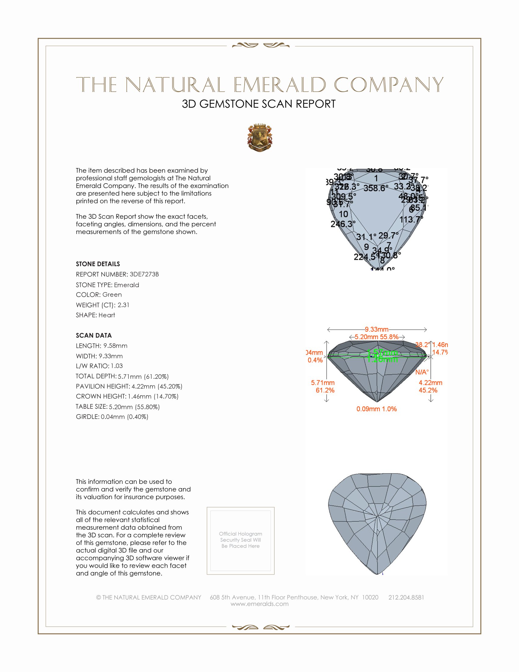2.31 Ct. Emerald from Zambia