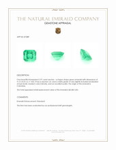 2.97 Ct. Emerald from Colombia Appraisal