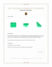 2.67 Ct. Emerald from Colombia Appraisal
