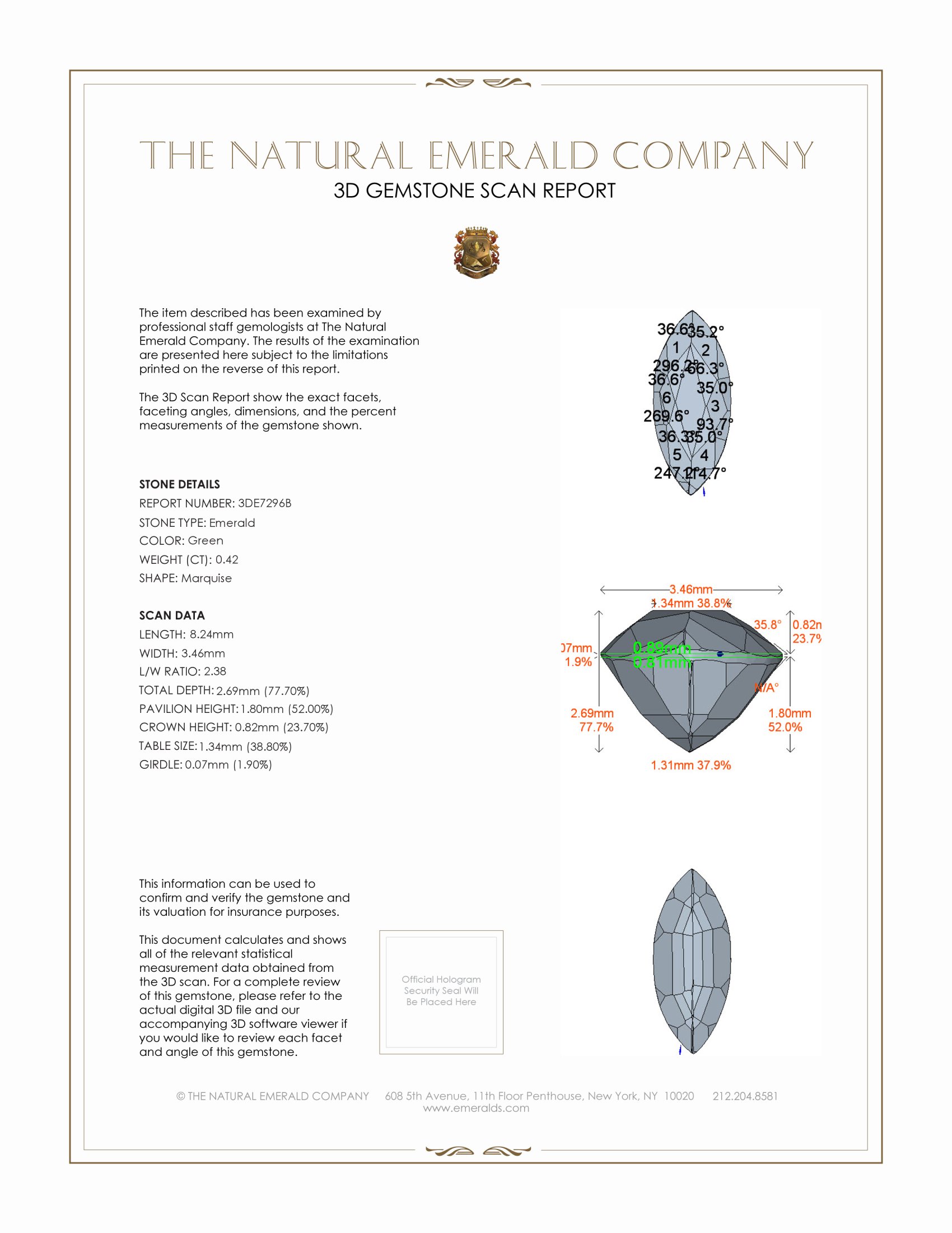 0.42 Ct. Emerald from Madagascar