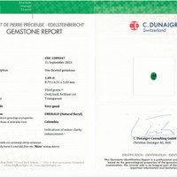 1.69 Ct. Emerald from Colombia - Muzo Scan Report
