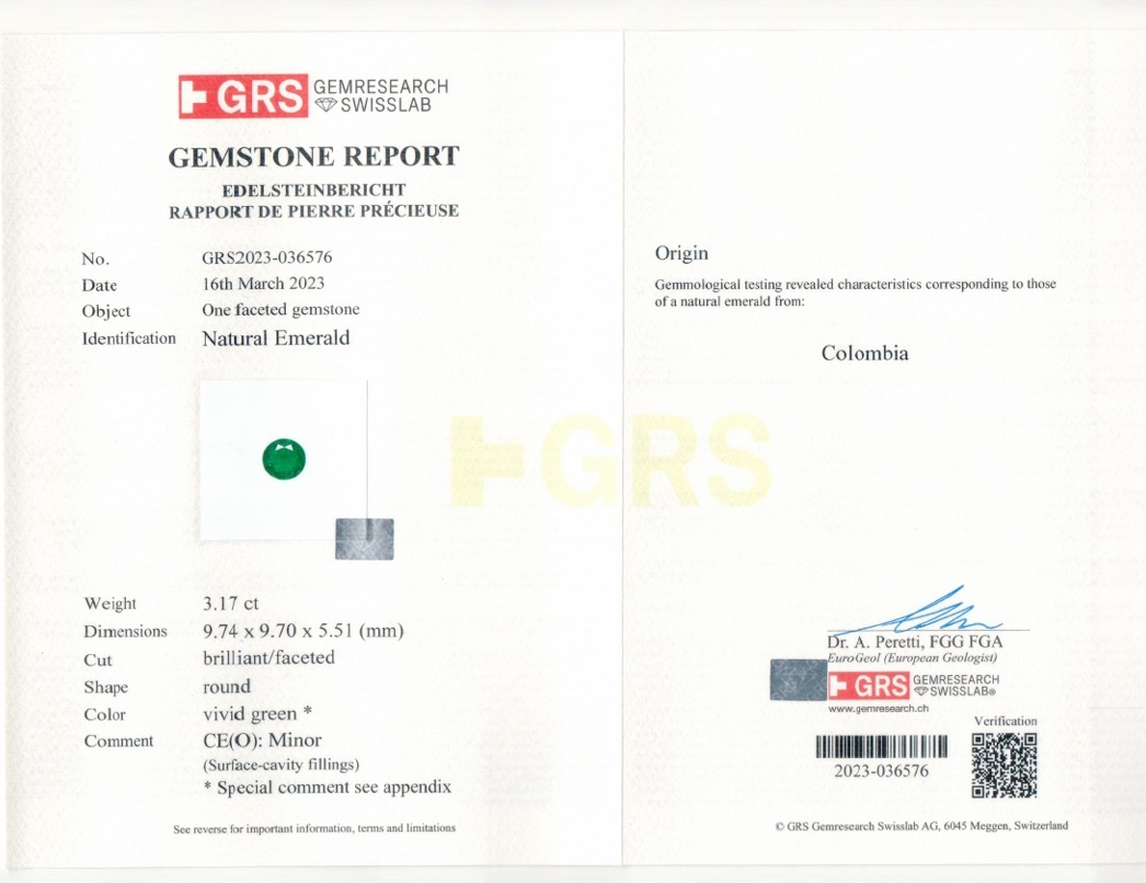 3.17 Ct. Emerald from Colombia