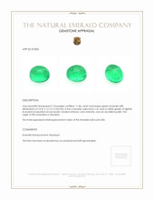 11.86 Ct. Cabochon Emerald from Colombia Appraisal