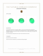 11.86 Ct. Cabochon Emerald from Colombia Appraisal