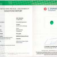 11.86 Ct. Cabochon Emerald from Colombia Scan Report
