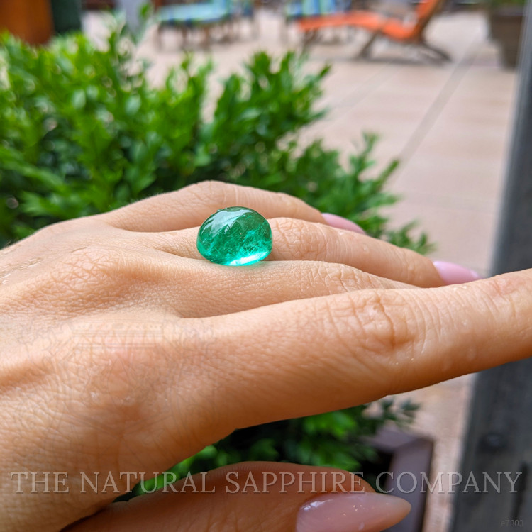 11.86 Ct. Cabochon Emerald from Colombia