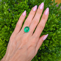 11.86 Ct. Cabochon Emerald from Colombia Life Style