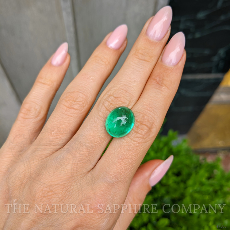 11.86 Ct. Cabochon Emerald from Colombia