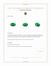 0.83 Ct. Cabochon Emerald from Zambia Appraisal