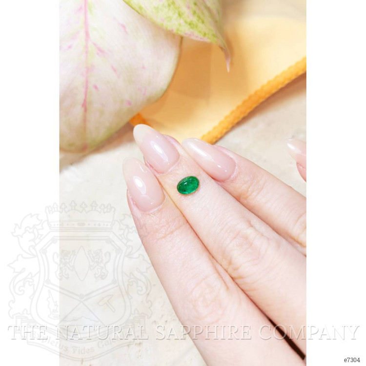 0.83 Ct. Cabochon Emerald from Zambia