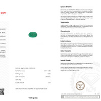 1.39 Ct. Cabochon Emerald from Zambia Scan Report