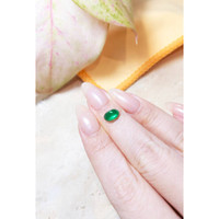 1.39 Ct. Cabochon Emerald from Zambia Life Style