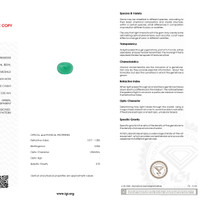 1.00 Ct. Cabochon Emerald from Zambia Scan Report