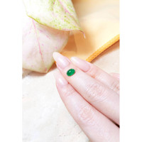1.00 Ct. Cabochon Emerald from Zambia Life Style