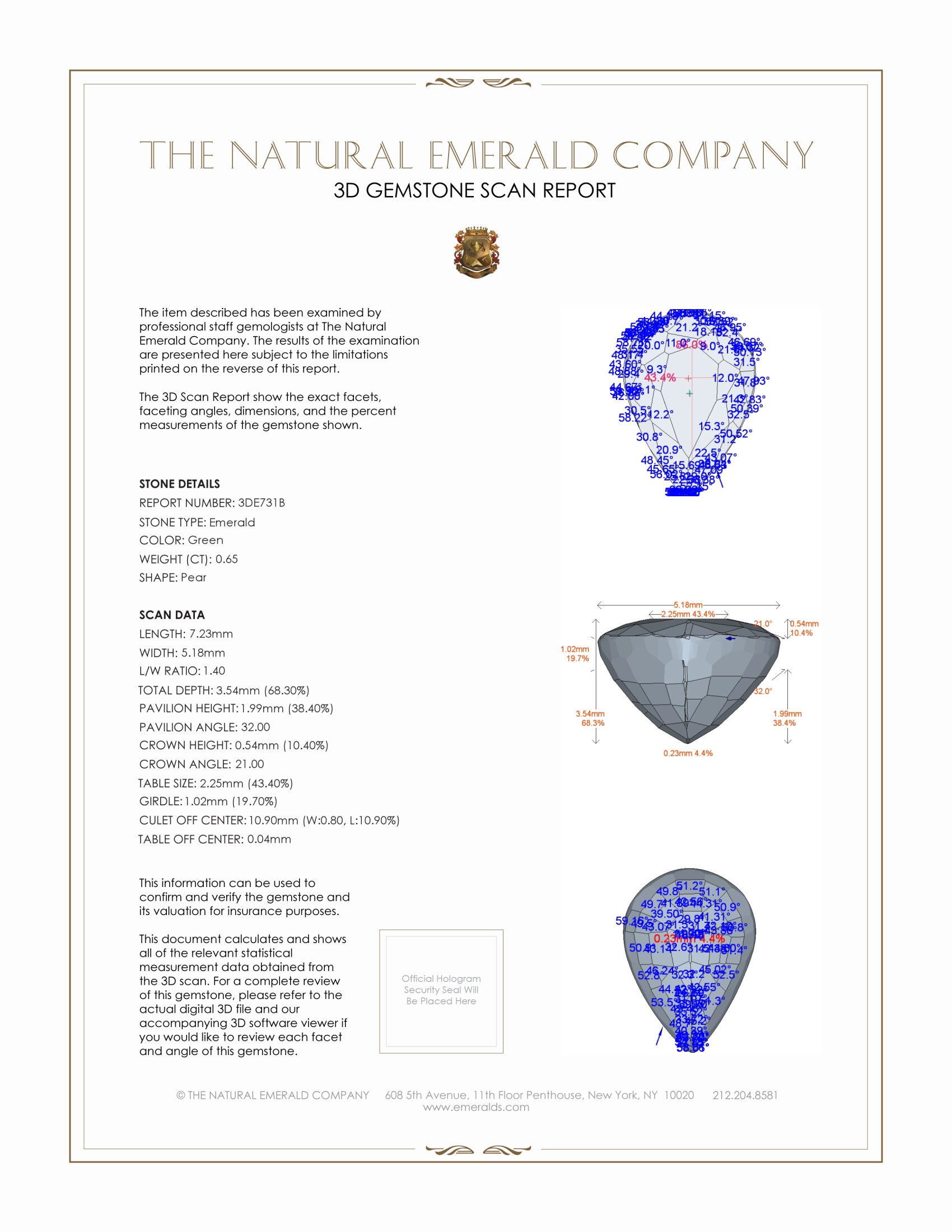 0.65 Ct. Emerald from Zambia