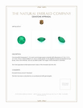 1.18 Ct. Emerald from Colombia Appraisal