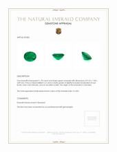 1.78 Ct. Emerald from Colombia Appraisal