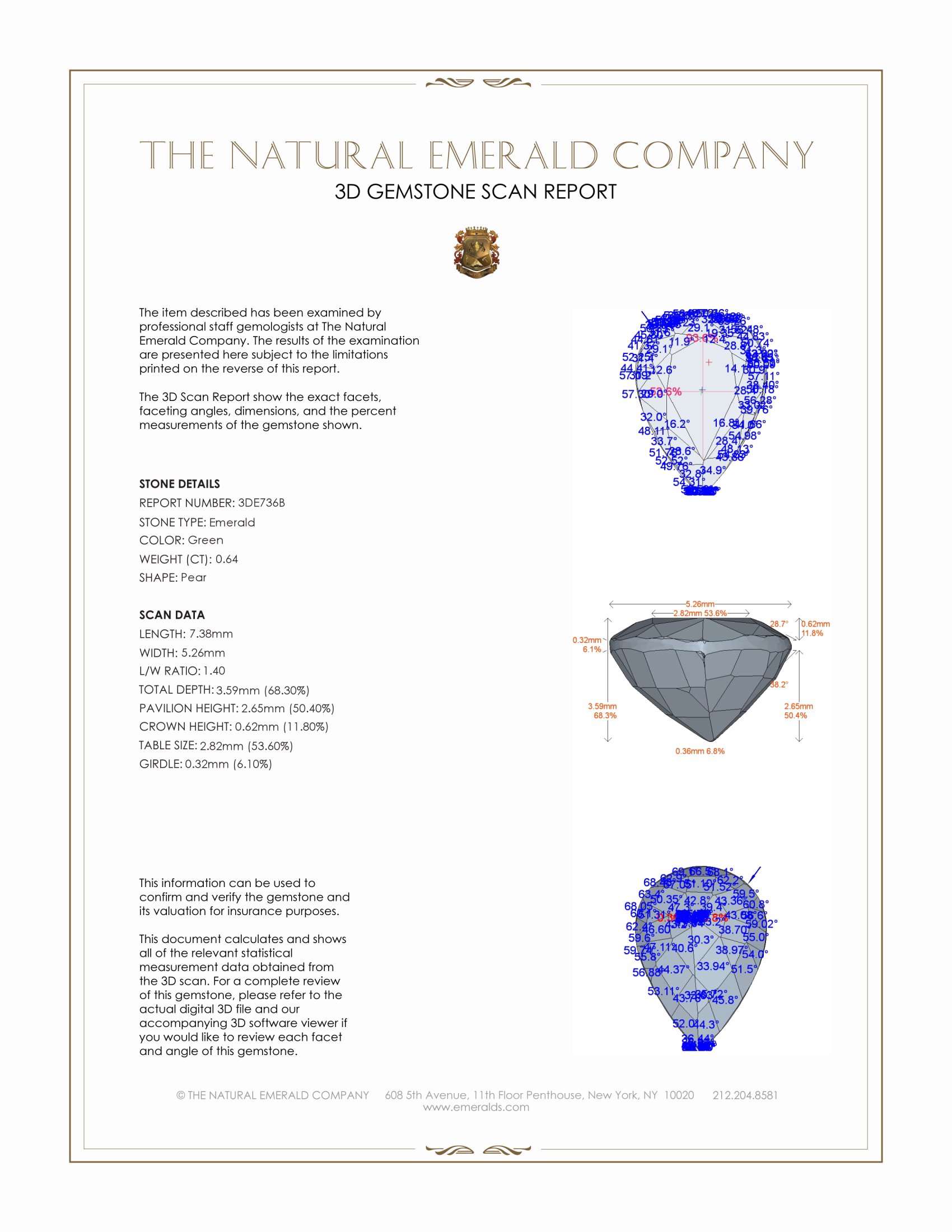 0.64 Ct. Emerald from Zambia