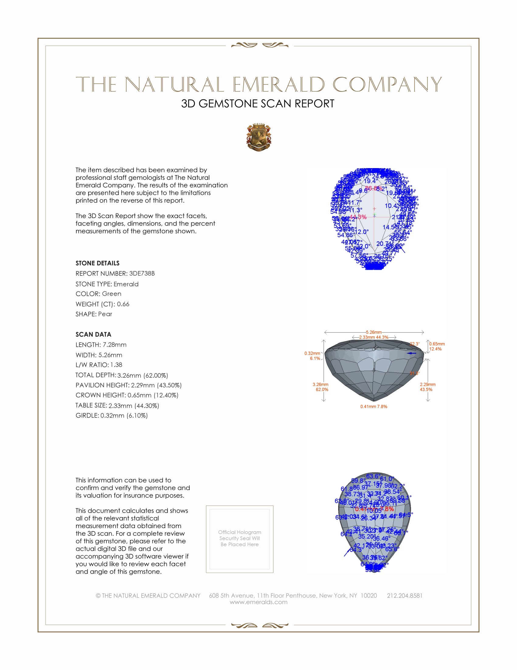 0.66 Ct. Emerald from Zambia