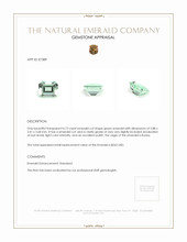 0.73 Ct. Emerald from Russia Appraisal
