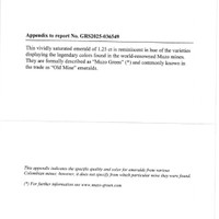 1.25 Ct. Emerald from Colombia Scan Report