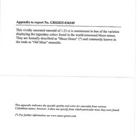 1.25 Ct. Emerald from Colombia Scan Report