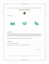 0.74 Ct. Emerald from Russia Appraisal