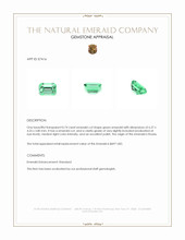 0.74 Ct. Emerald from Russia Appraisal