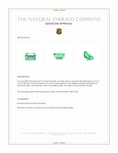 0.74 Ct. Emerald from Russia Appraisal