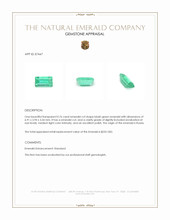 0.76 Ct. Emerald from Russia Appraisal