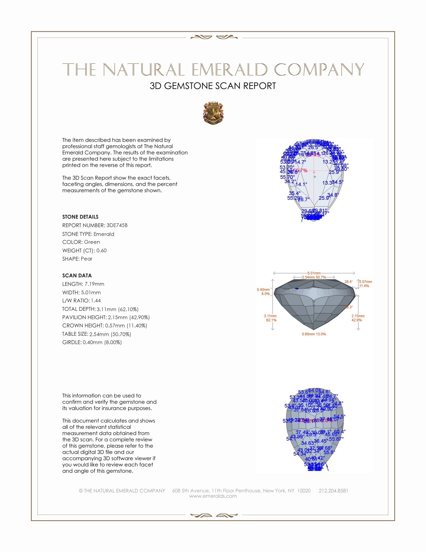 0.60 Ct. Emerald from Zambia