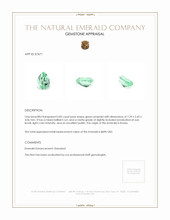 0.85 Ct. Emerald from Russia Appraisal