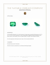 1.50 Ct. Emerald from Zambia Appraisal