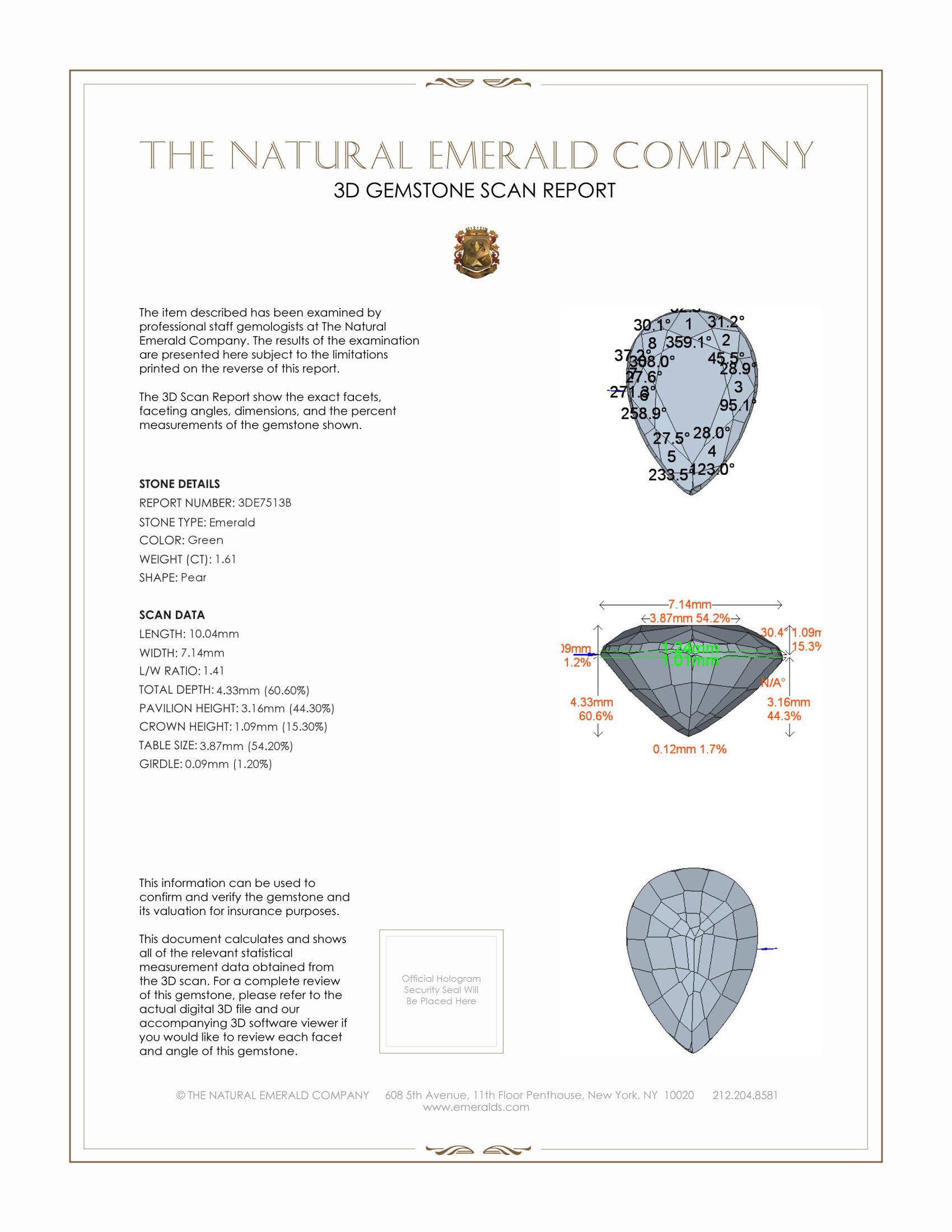 1.61 Ct. Emerald from Zambia